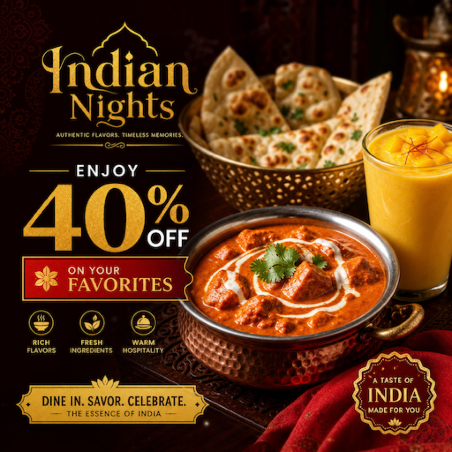 Restaurant promotion created with PromoGen